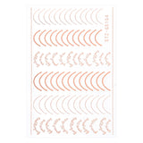 Daiiibabyyy Gold Rose 3D Nail Sticker Curve Stripe Lines Decals Adhesive Striping Tape DIY Foil Nail Art Decorations Manicure Stickers