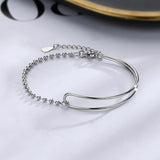 Daiiibabyyy Silver Color Beads Bracelet for Women Gilr Gift Korean Elegant Splice Jewelry Dropshipping Wholesale