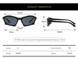 DAIIIBABYYY  -  Summer new cross-border modern retro sunglasses trendy street photography glasses European and American fashion futuristic