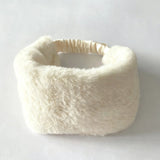 Daiiibabyyy  Winter Ladies New Plush Hair Band Korean Japanese Ins Sweet Style Faux Rabbit Hair Headband Warm Wide Side Trendy Girl Hair Band