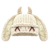 Daiiibabyyy  Trendy Versatile Knitted Beanies Thickened Warm Pullover Hat Y2K Ear Protection Little Devil Hat Autumn Winter Season