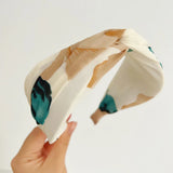 Daiiibabyyy  Wide Fabric Headbands For Women Girls Flower Knotted Hairbands Female Hair Bands Hair Hoops Hair Accessories