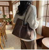 Daiiibabyyy  Trendy All Match Solid Y2k Aesthetic Women's Handbags Fashion Simple Solid Shoulder Bags 2026 Korean Office Lady Underarm Bag