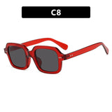 Daiiibabyyy  Fashion Small Round Sunglasses Women Retro Clear Ocean Lens Shades Eyewear Men Rivets Punk Sun Glasses UV400 Eyeglasses