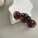DAIIIBABYYY  -  INS wind hair catch clip temperament retro tortoiseshell plastic hair clip textured acrylic plate hair catch clip Korean style