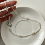 Daiiibabyyy  New Trendy Handmade Pearl Beadeds Chain Choker Necklace For Women Elegant Fashion Charm Aesthetic Jewelry Accessories Wholesale