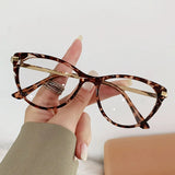 DAIIIBABYYY  -  Fashion Vintage Cat Eye Anti Blue Light Glasses Women Triangle Metal Frame Female Anti Radiation Eye Protection Spectacles Очки