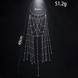 Daiiibabyyy  Fashion Bridal Tassel Headband Chain Women Hair Decoration Boho Wedding Hollow Mesh Pearl Headpiece Chain Dress Jewelry Gifts