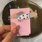 DAIIIBABYYY  -  Sweet Cute Puppy Barrettes Three-Dimensional Cartoon Animal Barrettes Girl Heart Duckbill Clip Side Clip Hair Accessories
