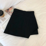 Daiiibabyyy  irregular High-waisted skirt women summer 2025 fashion slimming A-line skirt female y2k black  tennis shorts faldas mujer