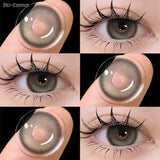 Colored Contact Lenses with 1 Pair Degree 0~-6.00 Natural Brown Lenses 1 Year K4 Blue Lens Korean Fashion Lenses