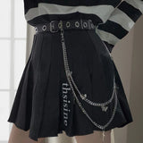 Daiiibabyyy Trousers Jewelry Long Cross Hip Hop Silver Color Waist Chain Pants Belt Double Layer Belly Chain