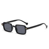Daiiibabyyy  Retro Rice Nail Small Frame Square Sunglasses New Women Glasses Fashionable Men Simple High-End Glasses