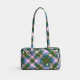 Daiiibabyyy  New Style Checkered Shoulder Bags Fashion Solid Color Simple Large Capacity Nylon Tote Canvas Travel Bag Unisex Storage Bag