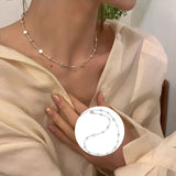 DAIIIBABYYY  -  Bead Geometry Necklace for Women Girl Korean Design Versatile Choker Jewelry Dropship