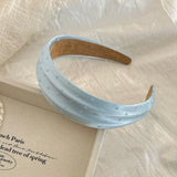 Daiiibabyyy  Women Satin Polka Dot Wide Headband Irregular Shape Non Slip Hairband Plush Lined Polka Dot Hair Hoop Fashion Hair Accessories