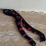 Daiiibabyyy  Y2K Velvet Bow Lace Fingerless Arm Sleeves Women Sheer Glovelettes for Hot Girl Summer Style Fashion Lace Trim Bolero Gloves