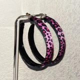 Daiiibabyyy  Y2K Pink Sexy Leopard Print DIY Earrings for Women Cute Fashion Punk Charm Geometric Earrings Accessorie Goth Jewelry Aesthetics