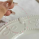 Daiiibabyyy  Simple Ice Blue Pink Dewdrop Bracelet Niche Friendship Handmade Bracelet Women Girls Sweet Fashion Jewelry Gifts