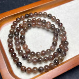 DAIIIBABYYY  -  Natural Black Gold Rutilated Quartz Triple Circle Bracelet For Women Men Love Gift Crystal Beads Strands Jewelry Gift 1PCS