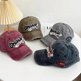 DAIIIBABYYY  -  Hip Hop Punk Baseball Hat For Men Women Fashion Letters Retro Washed Cotton Snapback Sun Visor Cap Dad Trucker Hats Streetwear
