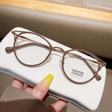 DAIIIBABYYY  -  Round Eyeglasses Women Men Computer Anti Blue Light Glasses Frames Transparent Optical Fake Eyeglass Student Myopia Frame Oculos
