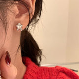 DAIIIBABYYY  -  New Arrival Trendy Cartoon Man & Bear Animal Needle Ladies Stud Earrings Anti Allergy For Women Christmas Gifts