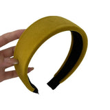 Daiiibabyyy  Retro velvet wide headband for women small face high cranial top hairhoop hair accessories