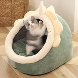 DAIIIBABYYY  -  Cat Bed House Kennel Nest Round Pets Sleeping Cave Kitten Beds Pet Basket Cozy Kitten Lounger Cushion Cat House Tent Dog House
