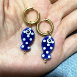 Daiiibabyyy  Fashionable Ocean Ceramic Fish Hoop Earrings For Women Summer Bohemian Jewelry Beach Party Accessories Gift Men 2025 Trendy