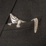 Daiiibabyyy  Exquisite Creative Crocodile Tiger Octopus Animal Brooches for Men Women Tradition Retro Gentleman Suit Coat Neckline Jewelry