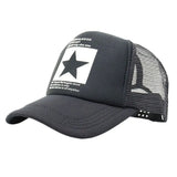 DAIIIBABYYY  - New Summer Unisex Women Men Baseball Caps Male Female Breathable Mesh Snapback Hats Five-pointed Star Driver Sunshade Hat