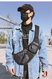 Daiiibabyyy  Portable Nylon Men Chest Bag Multi Compartment Large Capacity Shoulder Bag Adjustable Strap Multi Storage Pouch Outdoor Sports