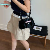 Daiiibabyyy  Women's New Handbags Pearl Solid Color Fashionable Simple Versatile Sweet Cute Korean Crossbody Bags Luxury Brand Shoulder Bags
