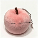 Daiiibabyyy  Plush Plush Keychain Fruit Pattern Simple Design Plush Fruit Pendant Neutral Color Plush Pinch Pendant Hanging Decoration