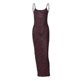 Daiiibabyyy High Quality Women Clothing 2024 New Products Fashionable Elegant Printed Sexy Backless Slim Fitting Suspender Dresses Wholesale