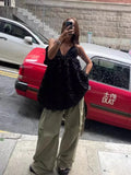 DAIIIBABYYY  -  Fashion Korean Heavy Industry 3D Jacquard Outerwear Strap Vest Women Summer New Retro Western V-neck Versatile Top