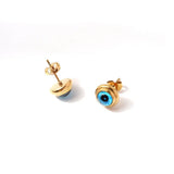 Daiiibabyyy  Anniversary Waterproof Blue Eyes Choker Chain Durable Titanium Eye Necklace Stylish Minimalist Design Demon Eye Earrings Daily