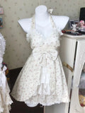 Daiiibabyyy  Kawaii Sweet Lolita 2 Piece Set Women Vintage Y2k Fashion Casual Dress + Mini Skirts Japanese Fairy Birthday Party Retro Outfits