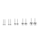 Daiiibabyyy 1pair 100% 925 Sterling Silver Stud Earrings for Women Girl Light Pea Beads Small Ball Earring Elegant Wholesale