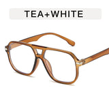 DAIIIBABYYY  -  Double Beam Rice Nail Sunglasses Women's New Style Simple And Fashionable Sunglasses Street Photography Sun Protection Glasses