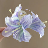 DAIIIBABYYY  -  Sweety Bohemia Hair Claw For Women Rhinestones Butterfly Flower Tassel Shark Gripper Summer Fairy Gauze Flower Hair Clip Hairpin