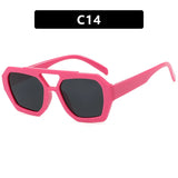 Daiiibabyyy  Unisex Sunglasses European American Double Beam Irregular New Retro High Quality Luxury Brand Personalized Popular Sunglasses