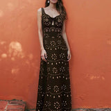 Daiiibabyyy  women's long skirt casual suit for spring and summer fashion new swimsuit with hollow out design sexy swimsuit