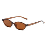 DAIIIBABYYY  -  Retro Oval Frame Sunglasses Fashion Personalized Trendy Small Frame Sunglasses Punk Cat Eyes Sunshade Sun Protection Glasses
