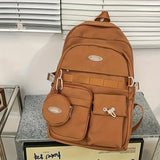 Daiiibabyyy  Backpack Simple Large Capacity Sports Travel Backpack Junior High School Leisure Backpack Tutorial Bag