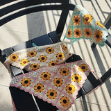 Daiiibabyyy  New Spring Summer Travel Headgear Handmade Knitted Headband Women Japan Korea Sweet Strap Headscarf Photo Triangle Towel