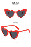 Daiiibabyyy  New Love Women's Sunglasses Fashion Trend Big Face Look Thin Girl Cute Design Sense Peach Heart Sunglasses