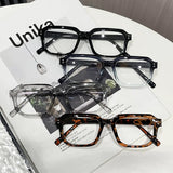 Daiiibabyyy  Ultra light Retro Elegant Oval Eyewear Men's And Women's Anti Blue light Eyeglasses Rice Nail Square Frame Glasses