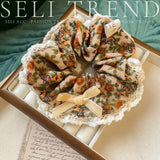 DAIIIBABYYY  -  French Fashion Floral Lace Velet Hair Scrunchies for Girls and Women Handmade Hair Loop